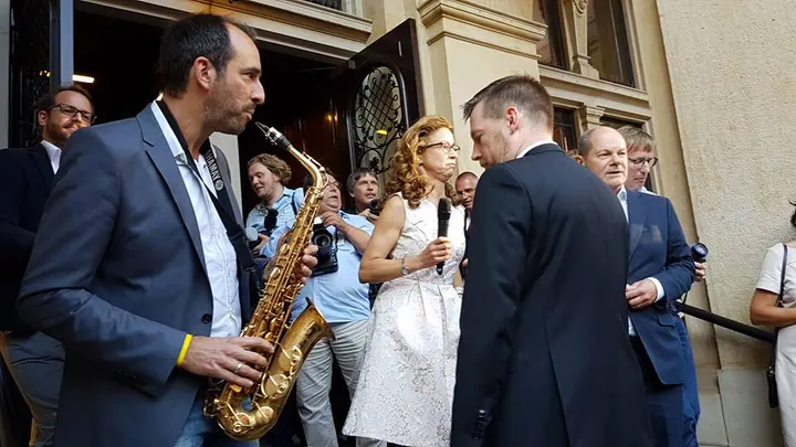 Musik beim Parlamentarischen Sommerfest im Hamburger Rathaus